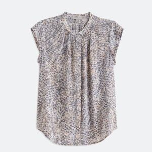 Daniel Rainn Gray and Tan Patterned Blouse